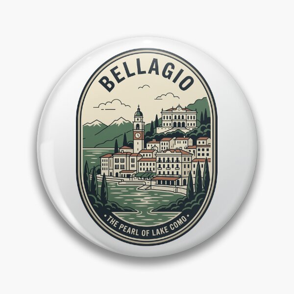 Item preview, Vintage Bellagio Italy Lake Como Travel Badge designed and sold by k3rstman1.