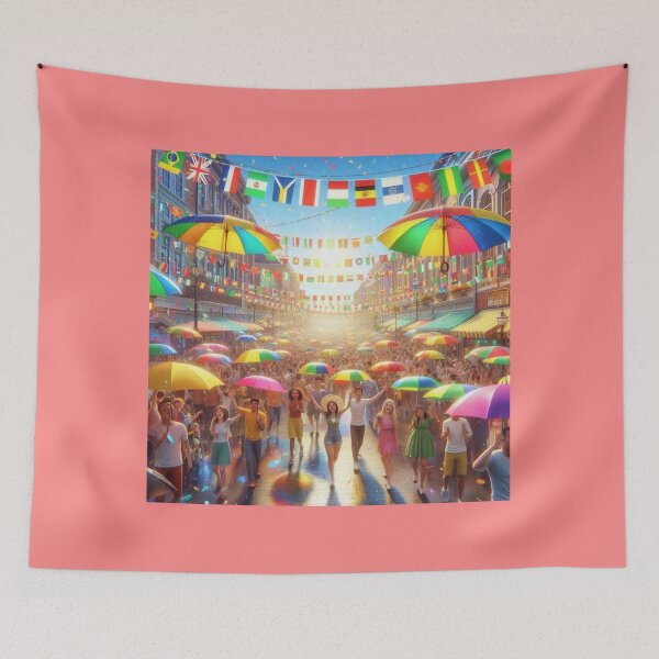 Item preview, WORLD CUP UMBRELLA PARADE – INTERNATIONAL FLAG STREET FESTIVAL designed and sold by PaintMeWorld.
