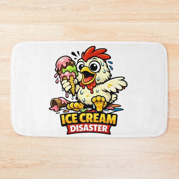Item preview, Ice Cream Disaster – Retro Chicken Chaos Meltdown T-Shirt designed and sold by MerchlyMike.