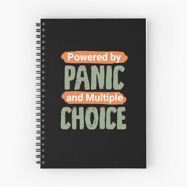 Item preview, Powered By Panic And Multiple Choice Exam Humor designed and sold by Abibless1998.