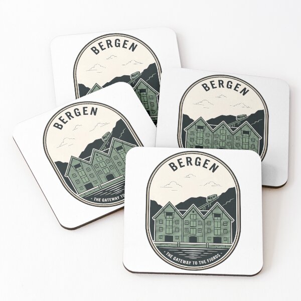 Item preview, Vintage Bergen Norway Fjord Gateway Travel Badge designed and sold by k3rstman1.