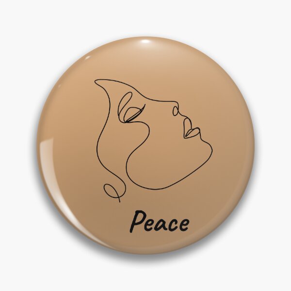 Item preview, Peace Minimalist Face Line Art designed and sold by ShaderShirts.