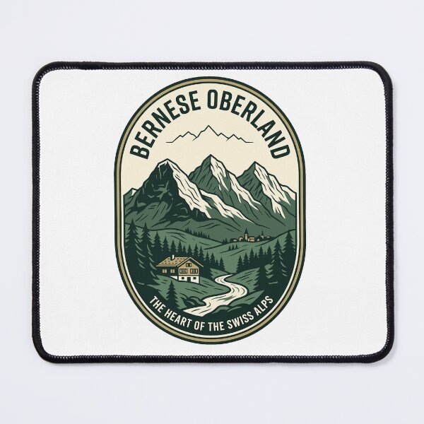 Item preview, Vintage Bernese Oberland Swiss Alps Mountain Landscape designed and sold by k3rstman1.