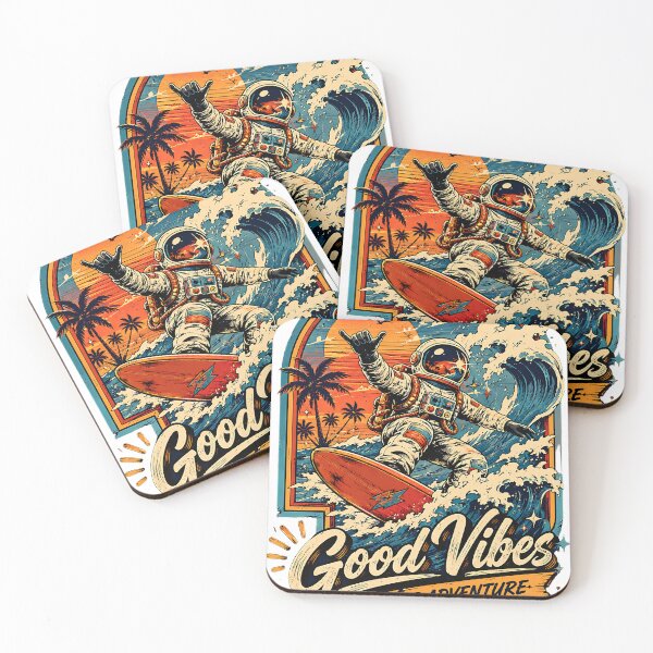 Item preview, Good Vibes Space Surfer  designed and sold by Jaideep Walia.