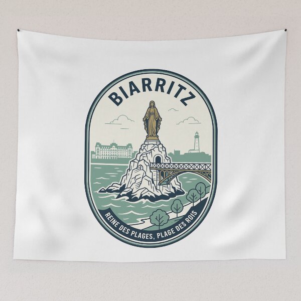 Item preview, Vintage Biarritz France Coastal Travel Badge Emblem designed and sold by k3rstman1.