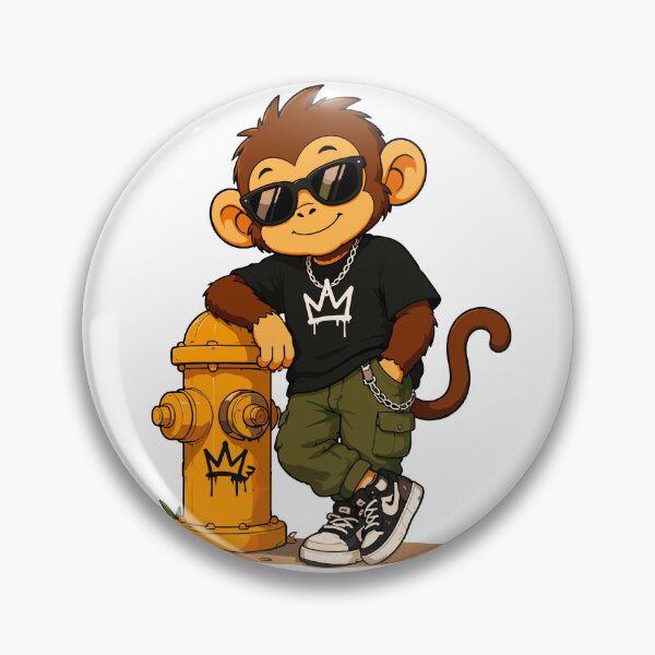 Item preview, Cool Monkey Streetwear Cartoon Vector Design designed and sold by Krincydigitalart.
