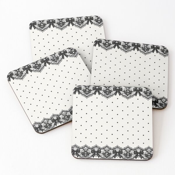 Item preview, Elegant Black Lace Polka Dot Pattern designed and sold by Aramdesing.