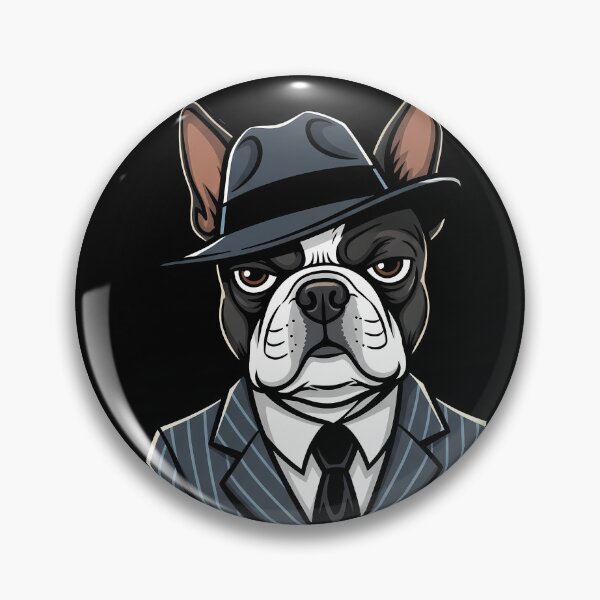 Item preview, Don of the Doggos Mafia Boss Boston Terrier designed and sold by SillyPawsStudio.