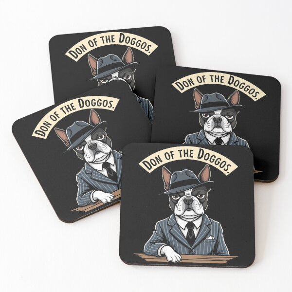Item preview, Don of the Doggos Mafia Boss Boston Terrier designed and sold by SillyPawsStudio.