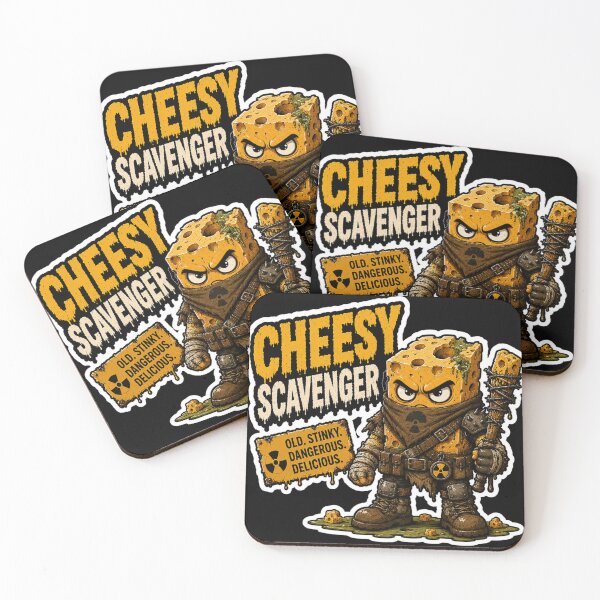 Item preview, Cheesy Scavenger Funny Sticker | Wasteland Cheese Warrior designed and sold by Snackwave Ninety.