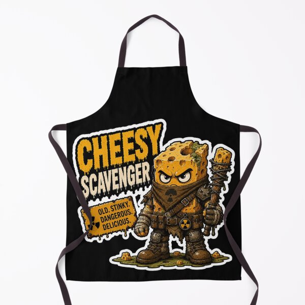 Item preview, Cheesy Scavenger Funny Sticker | Wasteland Cheese Warrior designed and sold by Snackwave Ninety.