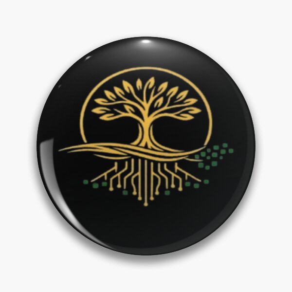 Item preview, Minimalist Tree with Cyber Circuit Board Roots Line Art designed and sold by Inkfino.