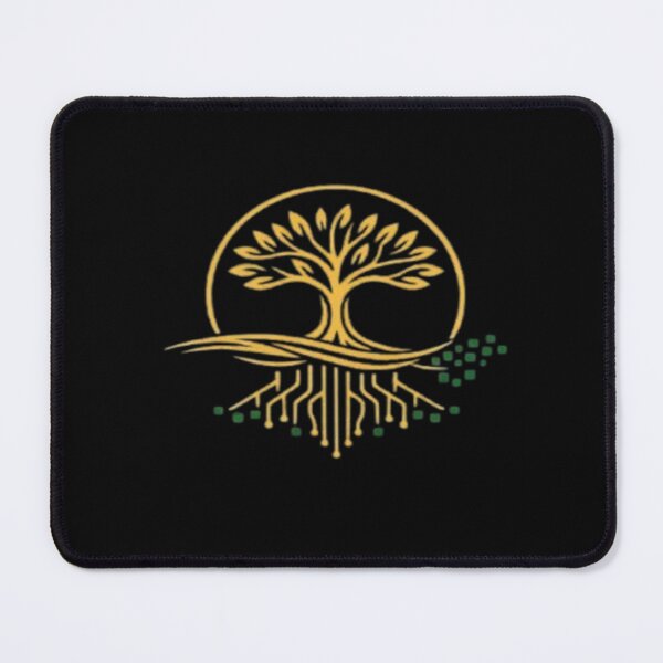 Item preview, Minimalist Tree with Cyber Circuit Board Roots Line Art designed and sold by Inkfino.