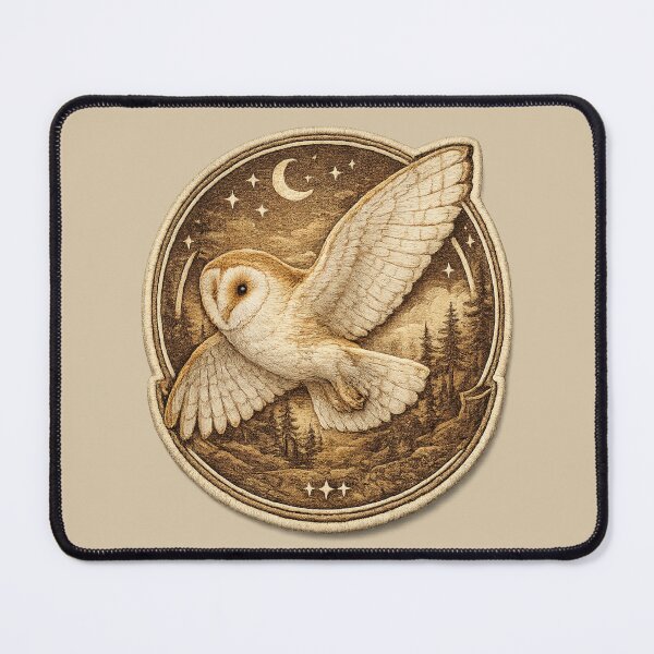 Item preview, Nocturnal Flight Owl Badge designed and sold by ChirpInc.