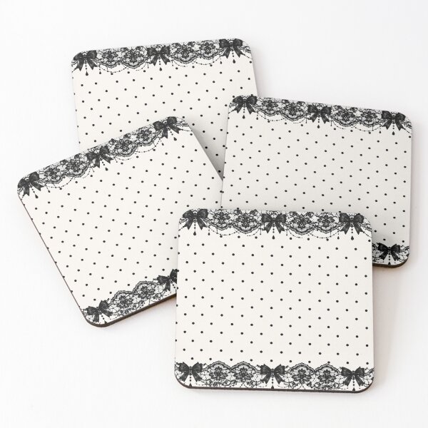 Item preview, Black Lace Polka Dot Pattern designed and sold by Aramdesing.
