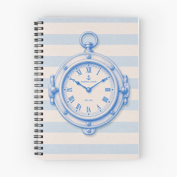 Item preview, Nautical Ship Clock Artwork Inspired by Vintage Harbor Interiors designed and sold by CosmicAnomaly.