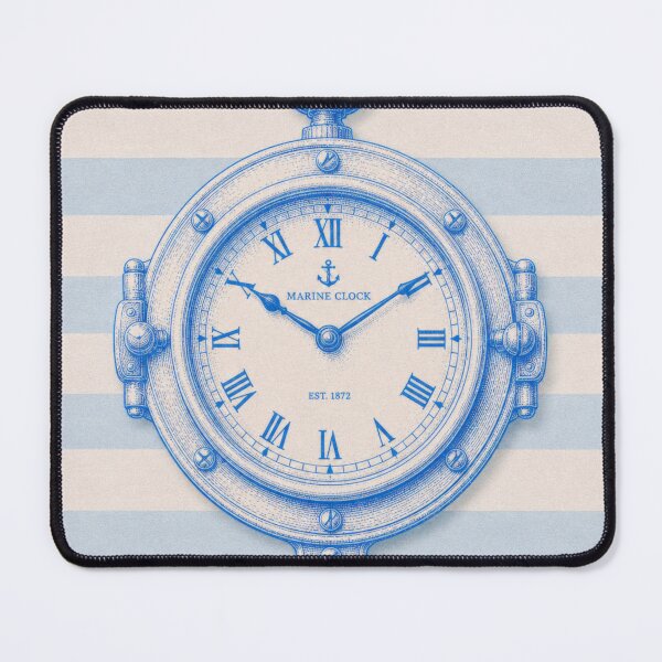 Item preview, Nautical Ship Clock Artwork Inspired by Vintage Harbor Interiors designed and sold by CosmicAnomaly.