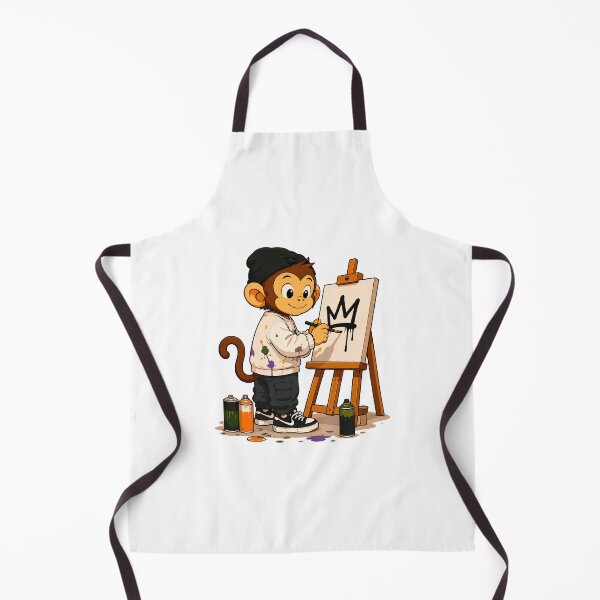 Item preview, Cute Monkey Graffiti Artist Cartoon Vector Design designed and sold by Krincydigitalart.