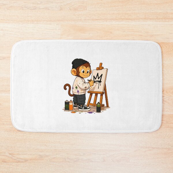 Item preview, Cute Monkey Graffiti Artist Cartoon Vector Design designed and sold by Krincydigitalart.