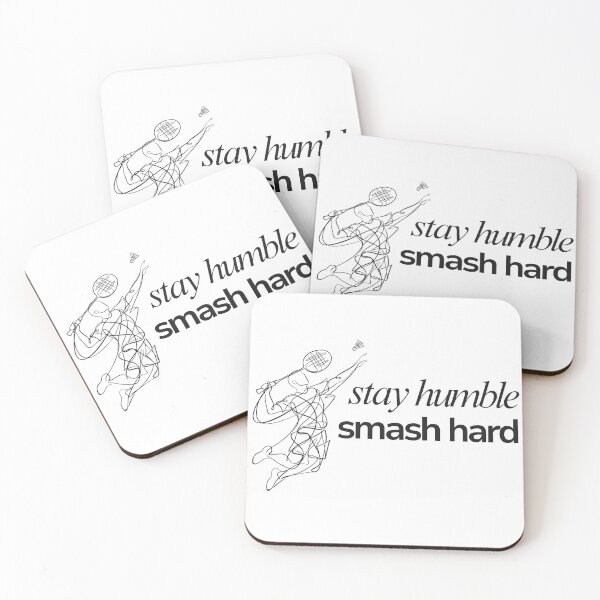 Item preview, Stay Humble, Smash Hard (Badminton) designed and sold by RunningWhiskers.