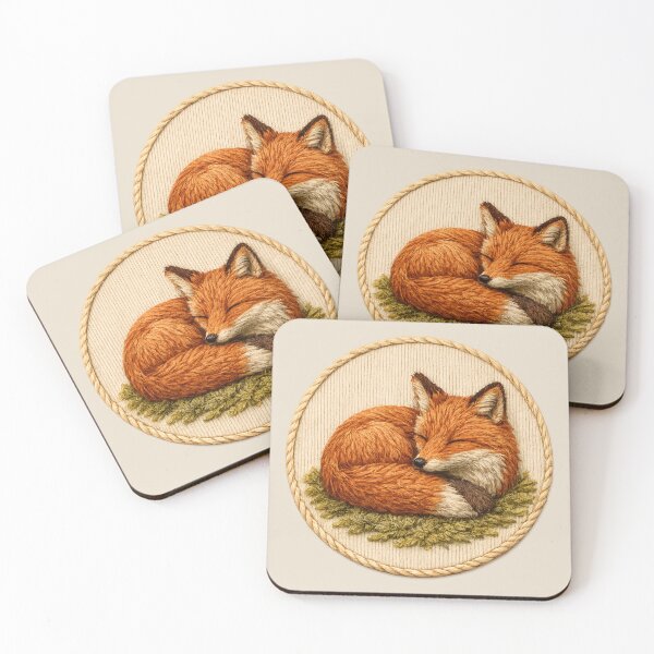 Item preview, Sleeping Fox Embroidery Patch designed and sold by ChirpInc.