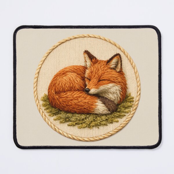 Item preview, Sleeping Fox Embroidery Patch designed and sold by ChirpInc.