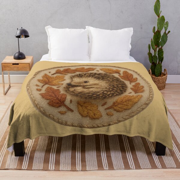 Item preview, Cosy Hedgehog Autumn Patch designed and sold by ChirpInc.