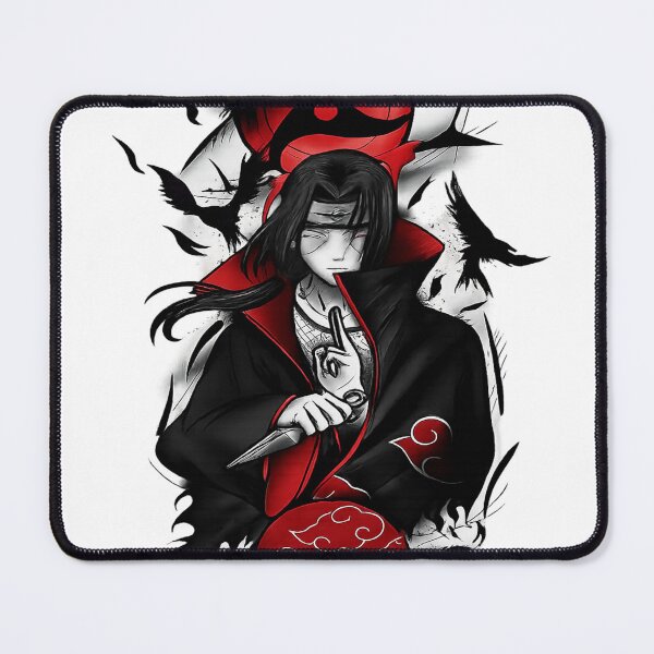 Item preview, Itachi Uchiha – Akatsuki Cloak & Sharingan Anime T-Shirt Design designed and sold by stickyverselab.