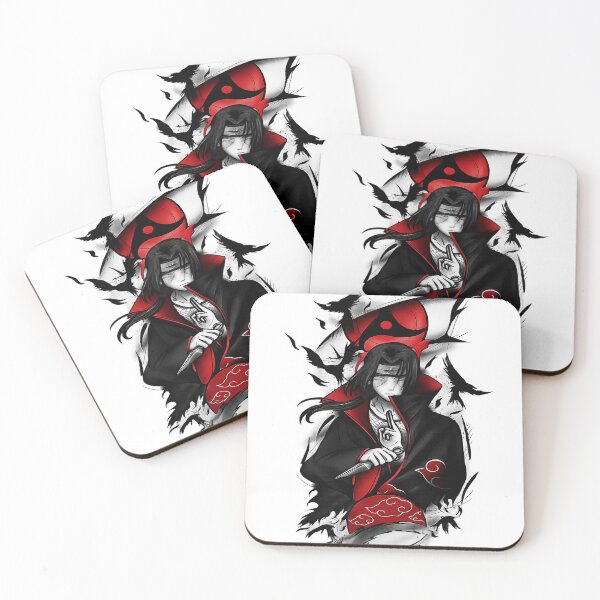 Item preview, Itachi Uchiha – Akatsuki Cloak & Sharingan Anime T-Shirt Design designed and sold by stickyverselab.