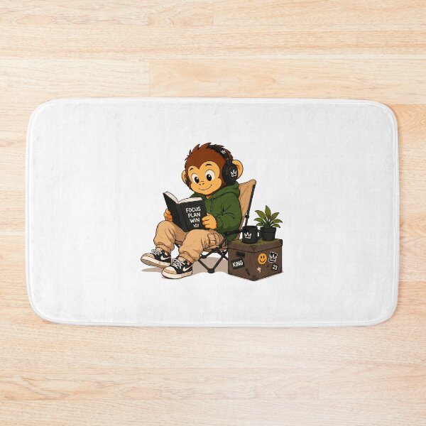 Item preview, Focus Monkey Motivation Cartoon Vector Design designed and sold by Krincydigitalart.