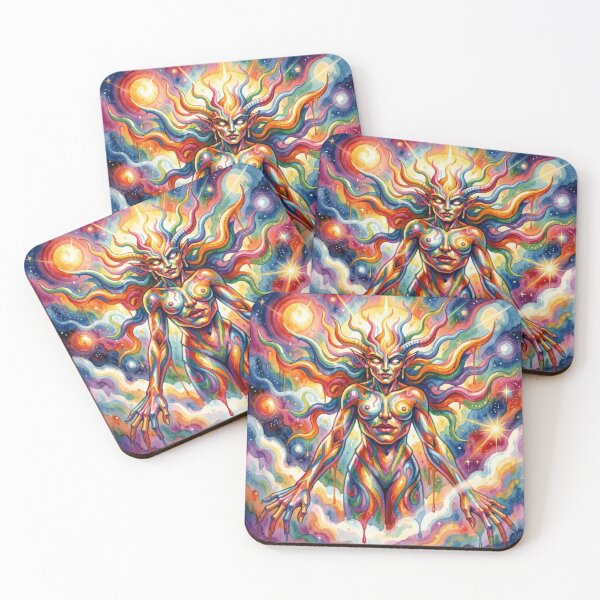 Item preview, Surreal cosmic being made of light and color in the detailed style of Pablo Picasso designed and sold by FotoworldEdel.