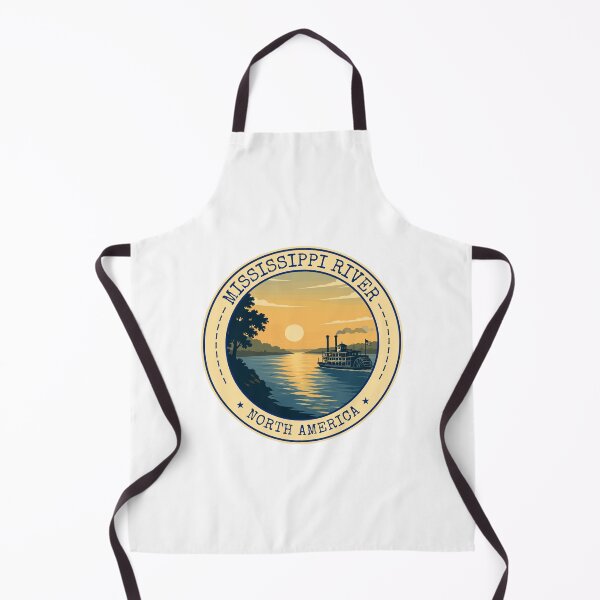 Item preview, Mississippi River, USA, Vintage Travel Art Circle Emblem designed and sold by MaateoDesign.