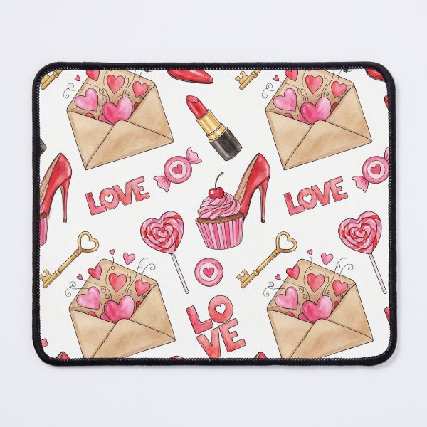 Item preview, Watercolor Valentines Day Love Letter - Cute Coquette Heart Pattern designed and sold by FlatInkStudio.
