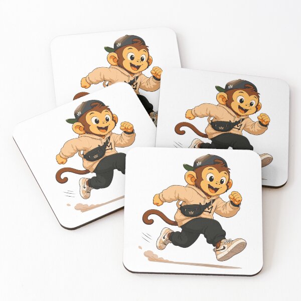 Item preview, Running Monkey Streetwear Cartoon Vector Design designed and sold by Krincydigitalart.