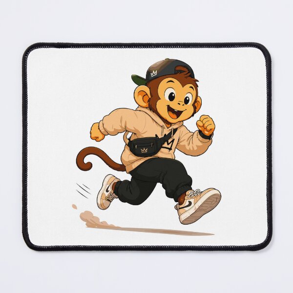 Item preview, Running Monkey Streetwear Cartoon Vector Design designed and sold by Krincydigitalart.
