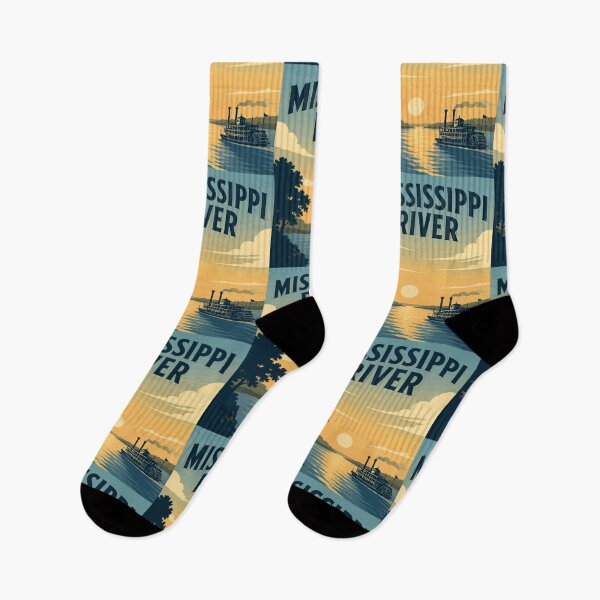 Item preview, Mississippi River Usa, Vintage Art Travel Landscape designed and sold by MaateoDesign.
