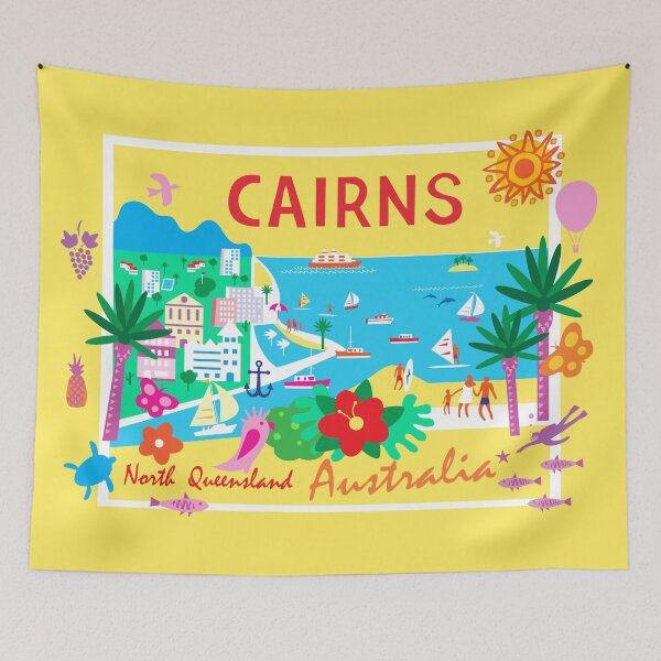 Item preview, Australia Cairns Illustration designed and sold by Traveldrawings.