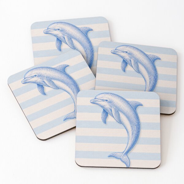 Item preview, alt Air Dolphin Illustration with Vintage Seaside Charm designed and sold by CosmicAnomaly.