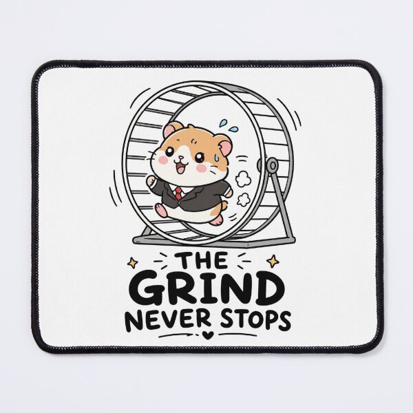 Item preview, The Grind Never Stops Hamster T-Shirt designed and sold by MaynyStudio.
