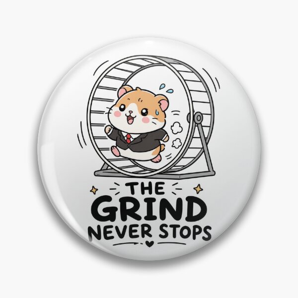 Item preview, The Grind Never Stops Hamster T-Shirt designed and sold by MaynyStudio.