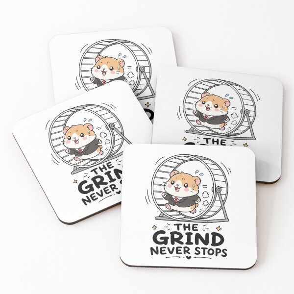 Item preview, The Grind Never Stops Hamster T-Shirt designed and sold by MaynyStudio.