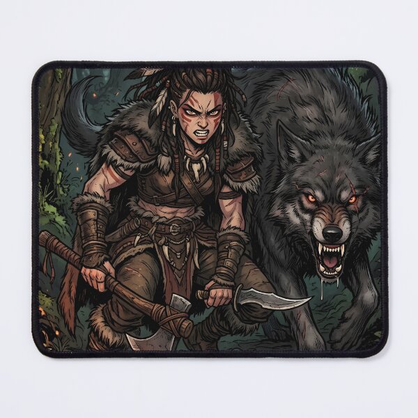 Item preview, Apex Bloodline | Feral Anime Warrior & Dire Wolf Art designed and sold by OVERRIDESTUDIOS.