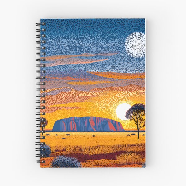 Artikelvorschau, Von den Aborigines inspirierte Punktmalerei – Sonnen- und Mondlichter am Uluru entworfen und verkauft von GrinGalore.