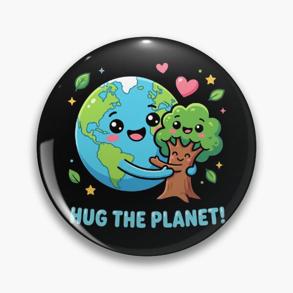 Item preview, Hug The Planet Cute Kawaii Earth Day Tree designed and sold by TeNovaStudio.