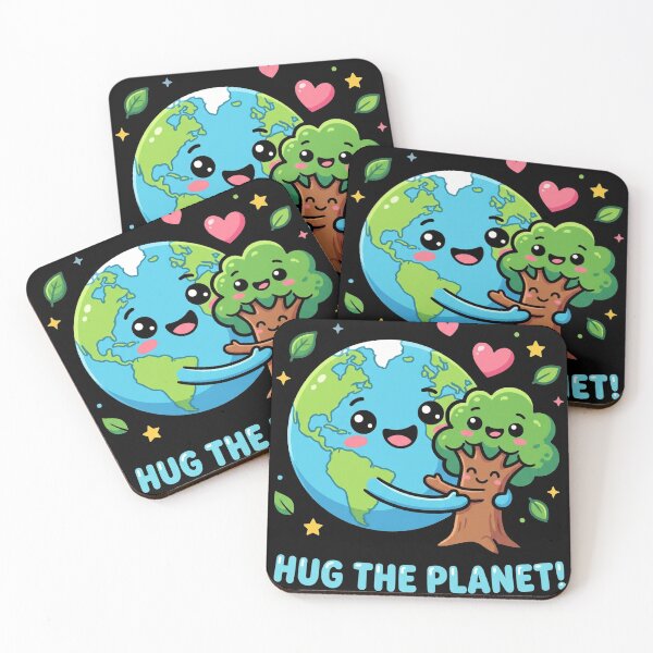 Item preview, Hug The Planet Cute Kawaii Earth Day Tree designed and sold by TeNovaStudio.