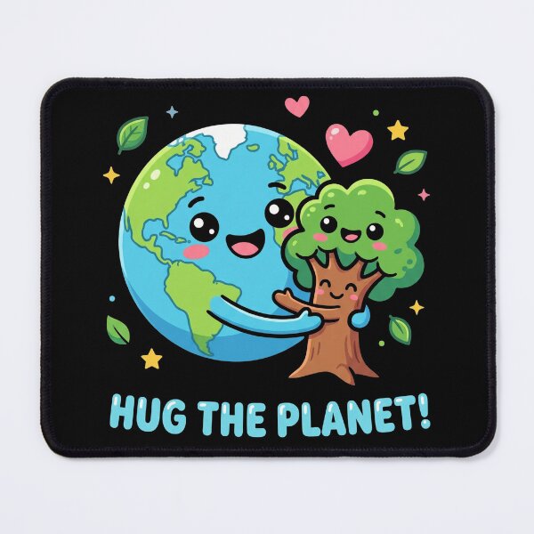 Item preview, Hug The Planet Cute Kawaii Earth Day Tree designed and sold by TeNovaStudio.