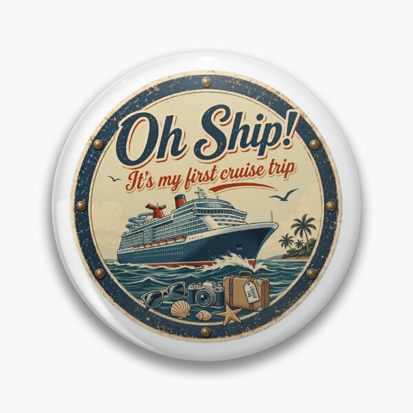 Item preview, Oh Ship It’s My First Cruise Trip Retro Cruise Design designed and sold by HungarianSailor.