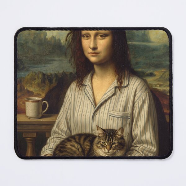 Item preview, Mona Lisa Cat Morning Portrait designed and sold by Brratu.