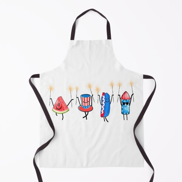 Item preview, Cute Patriotic Doodle Watermelon Hotdog Firework 4th of July designed and sold by BornBorn.