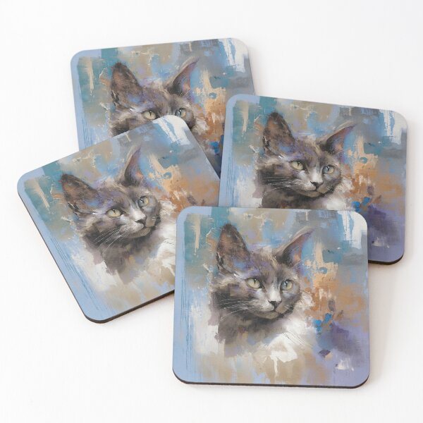 Item preview, Impressionist Portrait of a Beautiful Cat designed and sold by Paolo-Bandal.